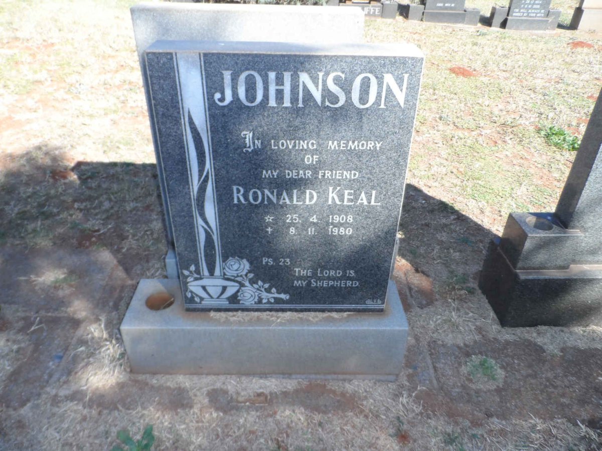 JOHNSON Ronald Keal 1908-1980