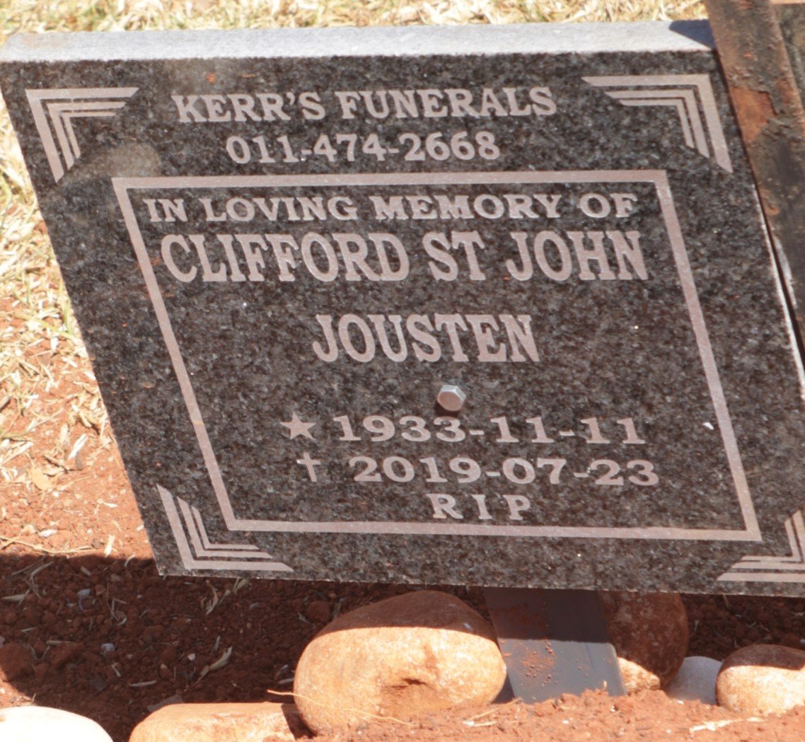 JOUSTEN Clifford St. John 1933-2019