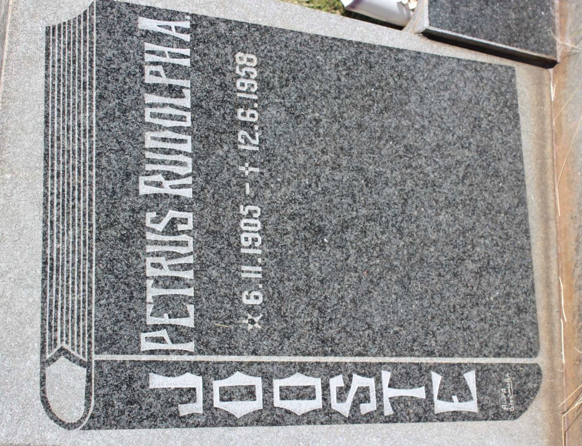 JOOSTE Petrus Rudolph A. 1905-1958