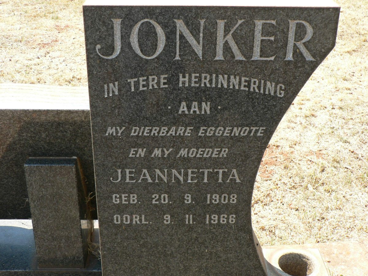 JONKER Jeannetta 1908-1966