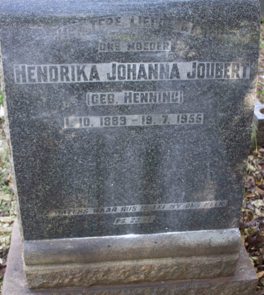 JOUBERT Hendrika Johanna nee HENNING 1889-1955