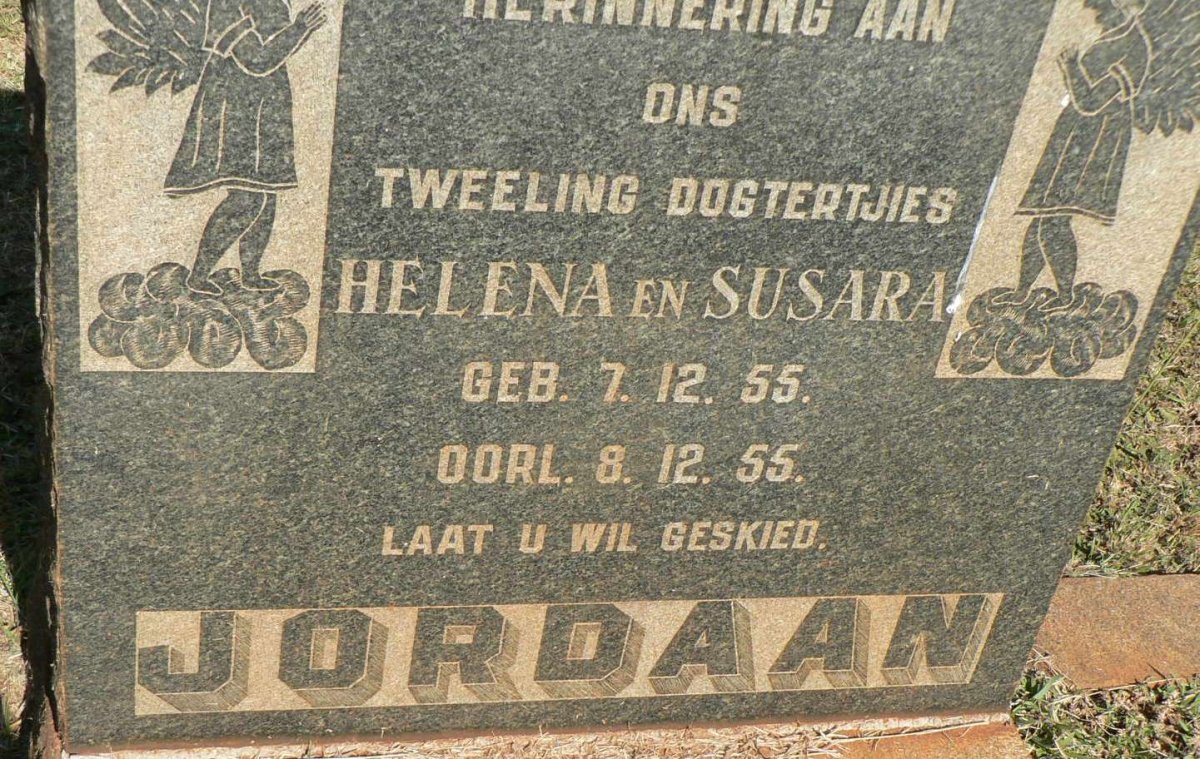 JORDAAN Helena 1955-1955 :: JORDAAN Susara 1955-1955
