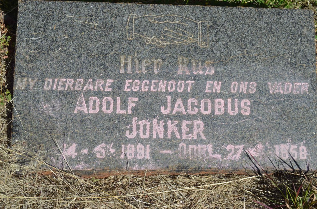 JONKER Adolf Jacobus 1891-1958