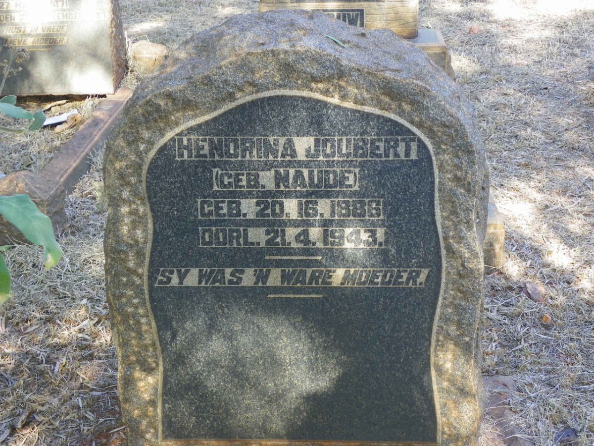JOUBERT Hendrina nee NAUDE 1886-1943