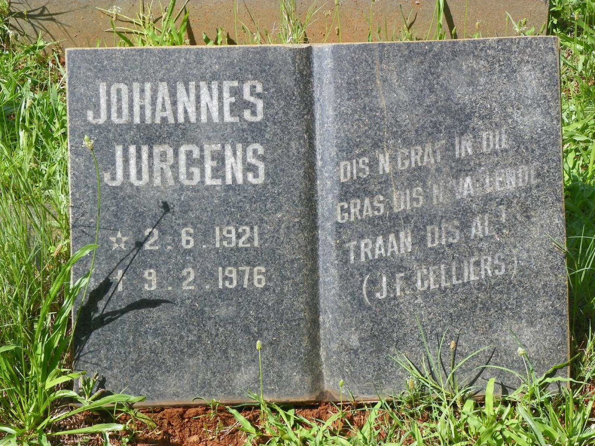 JOU?? Johannes Jurgens 1921-1976