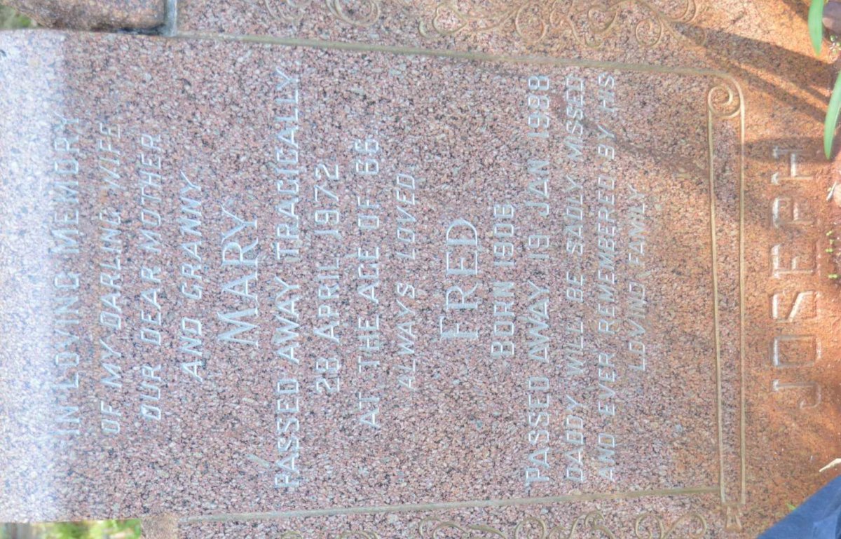 JOSEPH Fred 1908-1988 &amp; Mary -1972