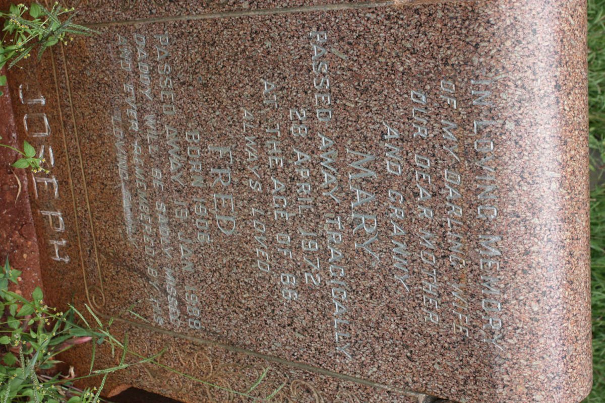 JOSEPH Fred 1906-1988 &amp; Mary -1972