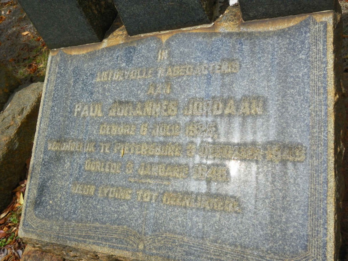 JORDAAN Paul Johannes 1925-1946