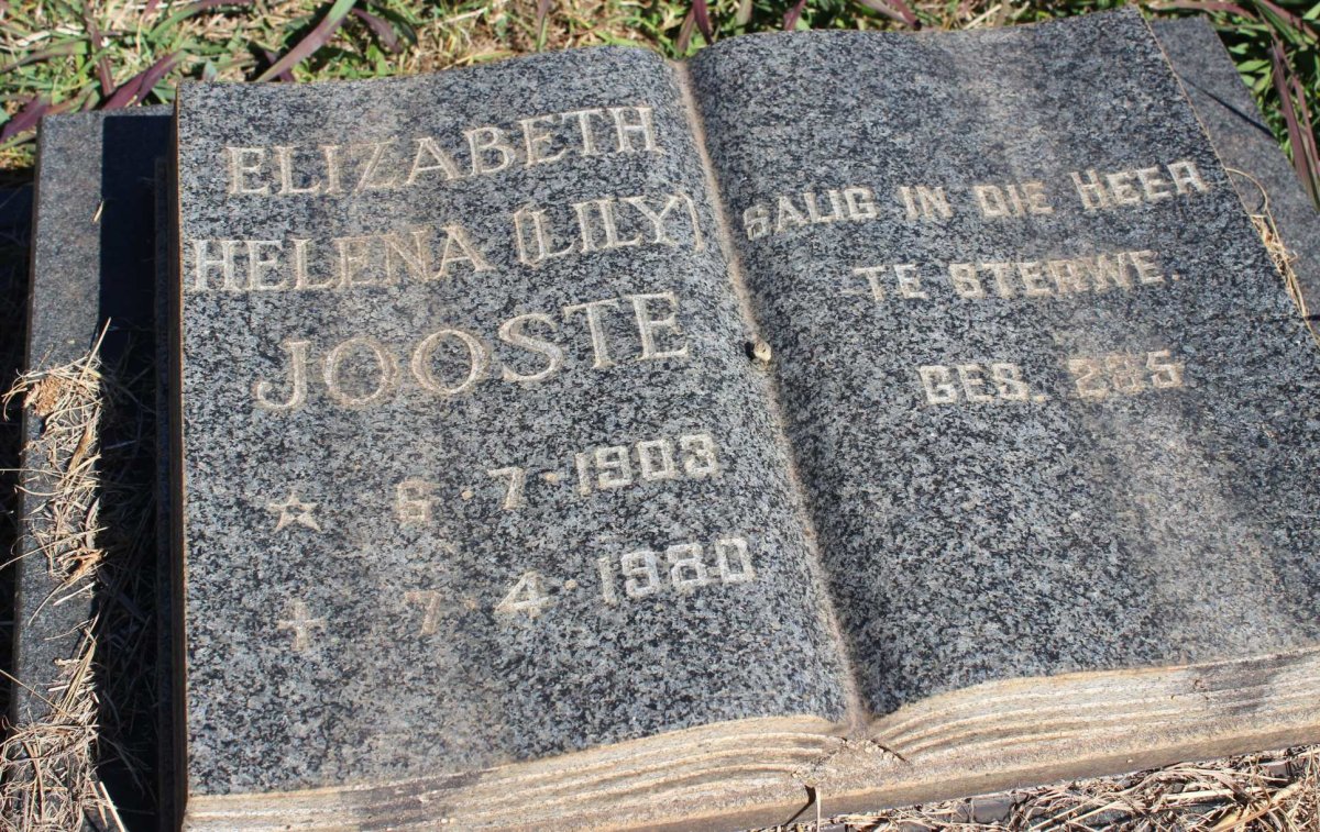JOOSTE Elizabeth Helena 1903-1980