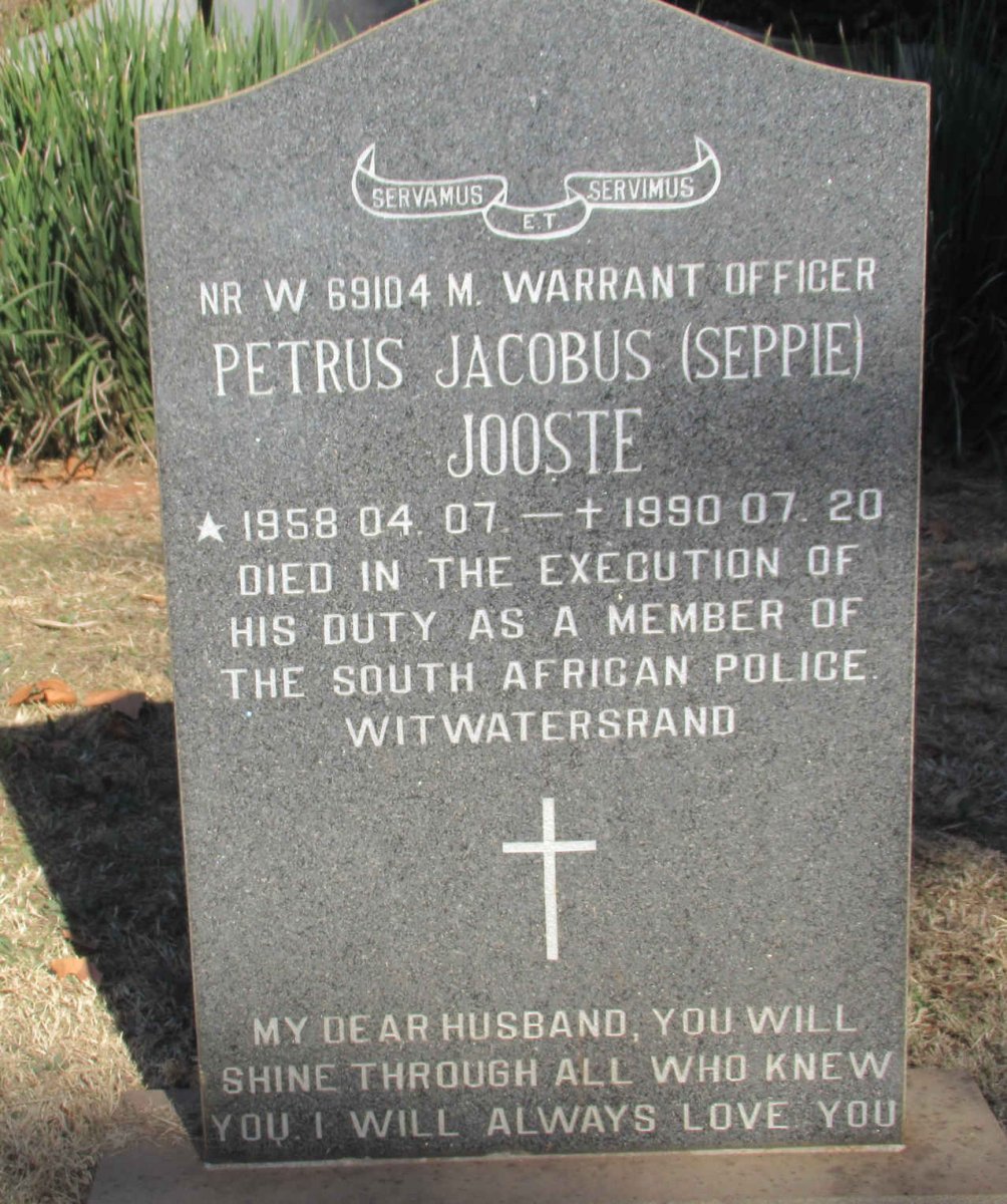 JOOSTE Petrus Jacobus 1958-1990