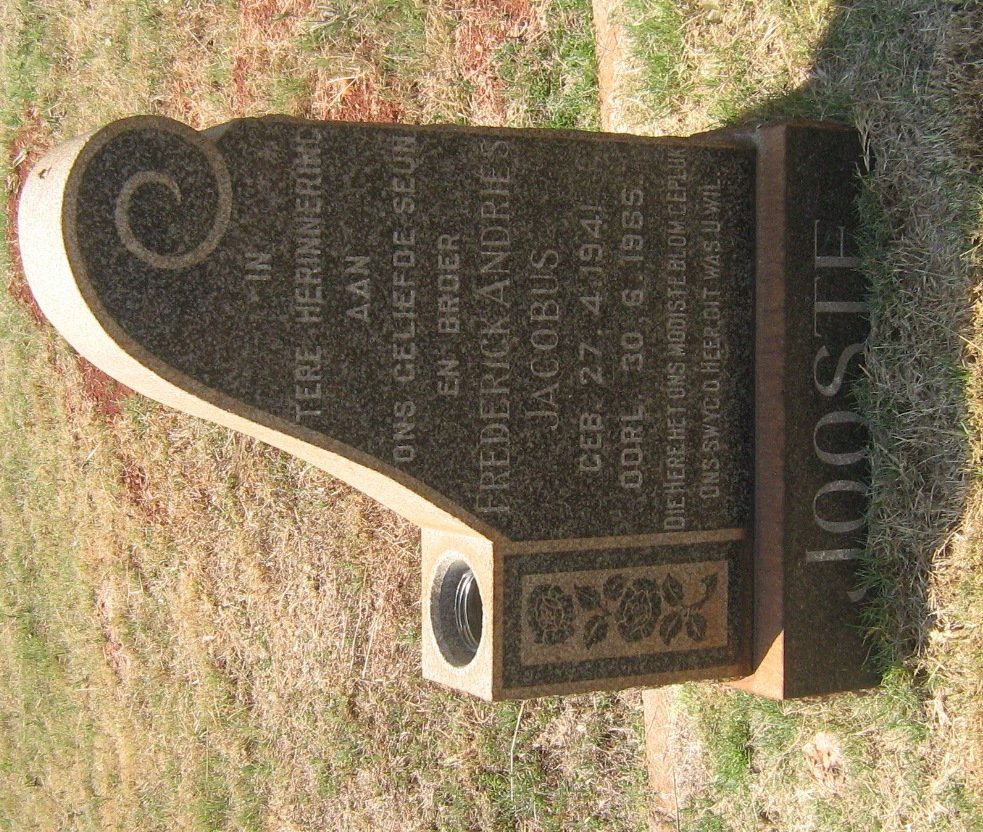 JOOSTE Frederick Andries Jacobus 1941-1965