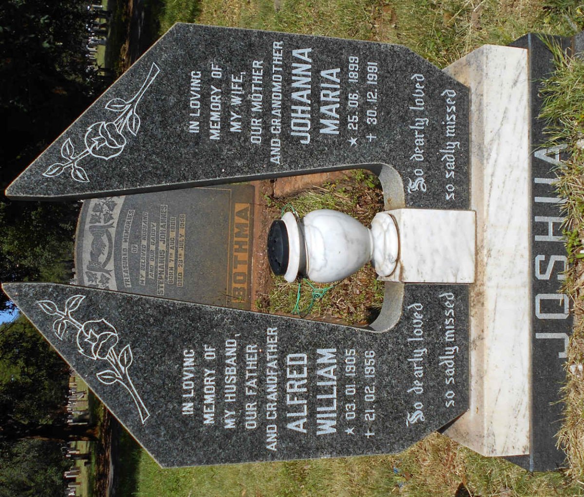 JOSHUA Alfred William 1905-1956 &amp; Johanna Maria 1899-1991