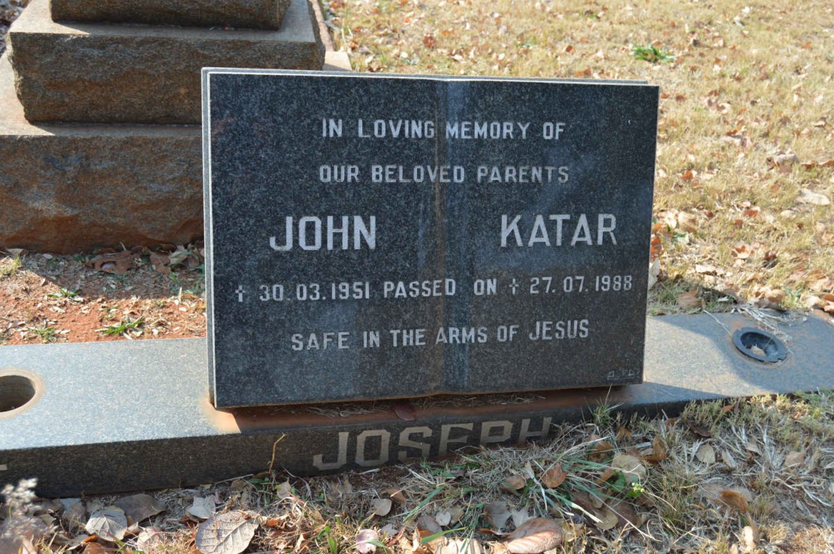 JOSEPH John -1951 &amp; Katar -1988
