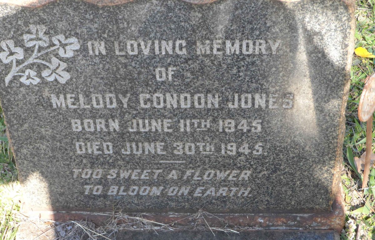 JONES Melody Condon 1945-1945