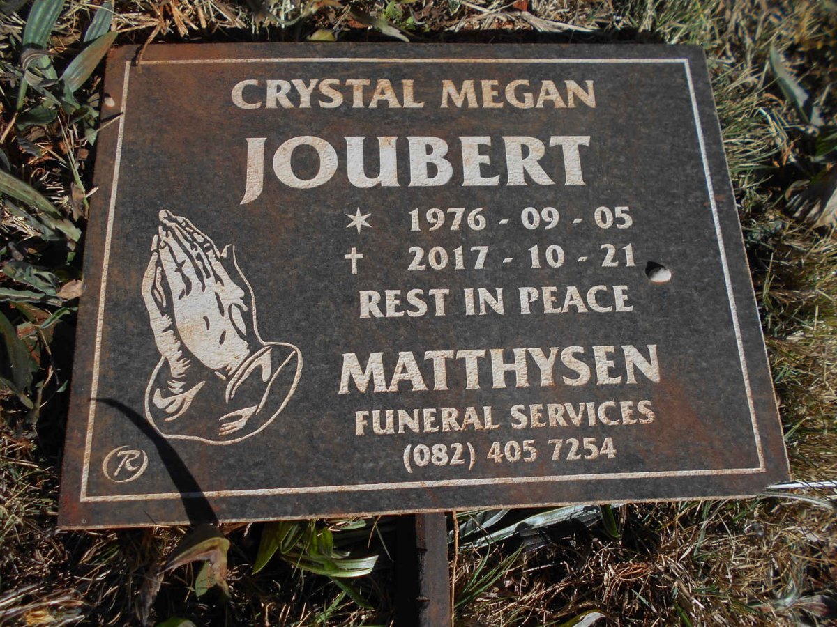 JOUBERT Crystal Megan 1976-2017