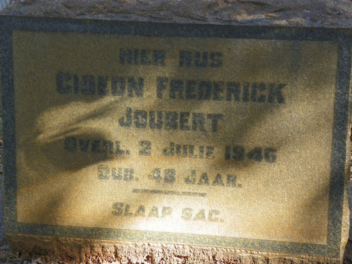 JOUBERT Gideon Frederick -1946