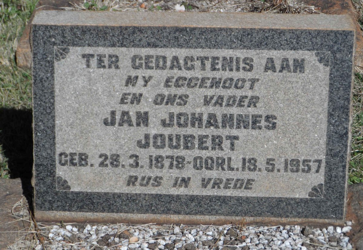 JOUBERT Jan Johannes 1878-1957