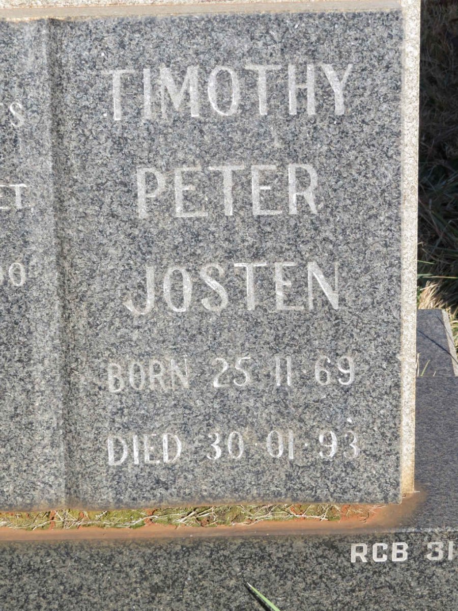 JOSTEN Timothy Peter 1969-1993