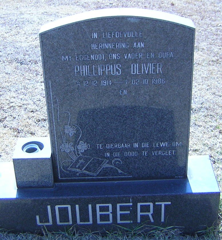 JOUBERT Phillippus Olivier 1914-1986