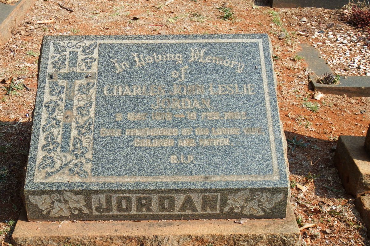 JORDAN Charles John Leslie ?-1963