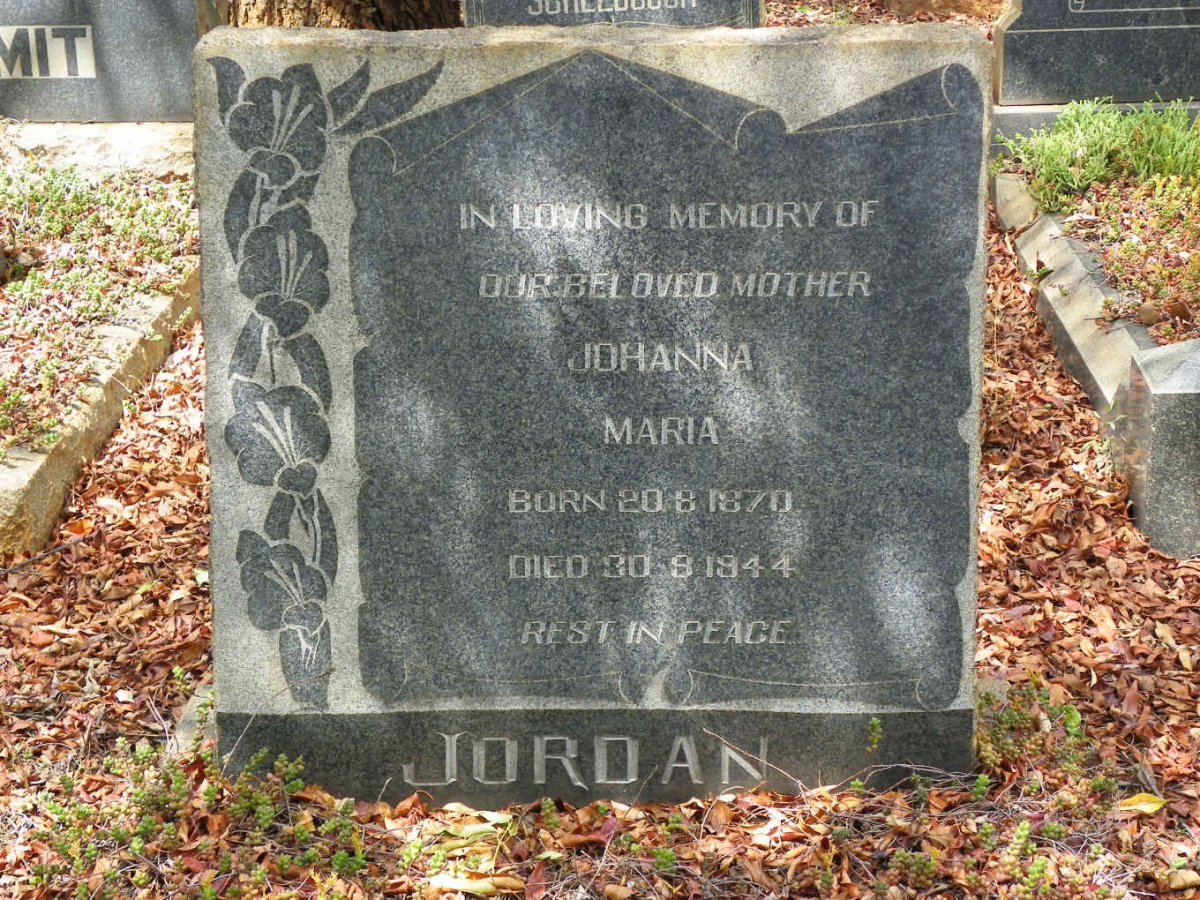 JORDAN Johanna Maria 1870-1944