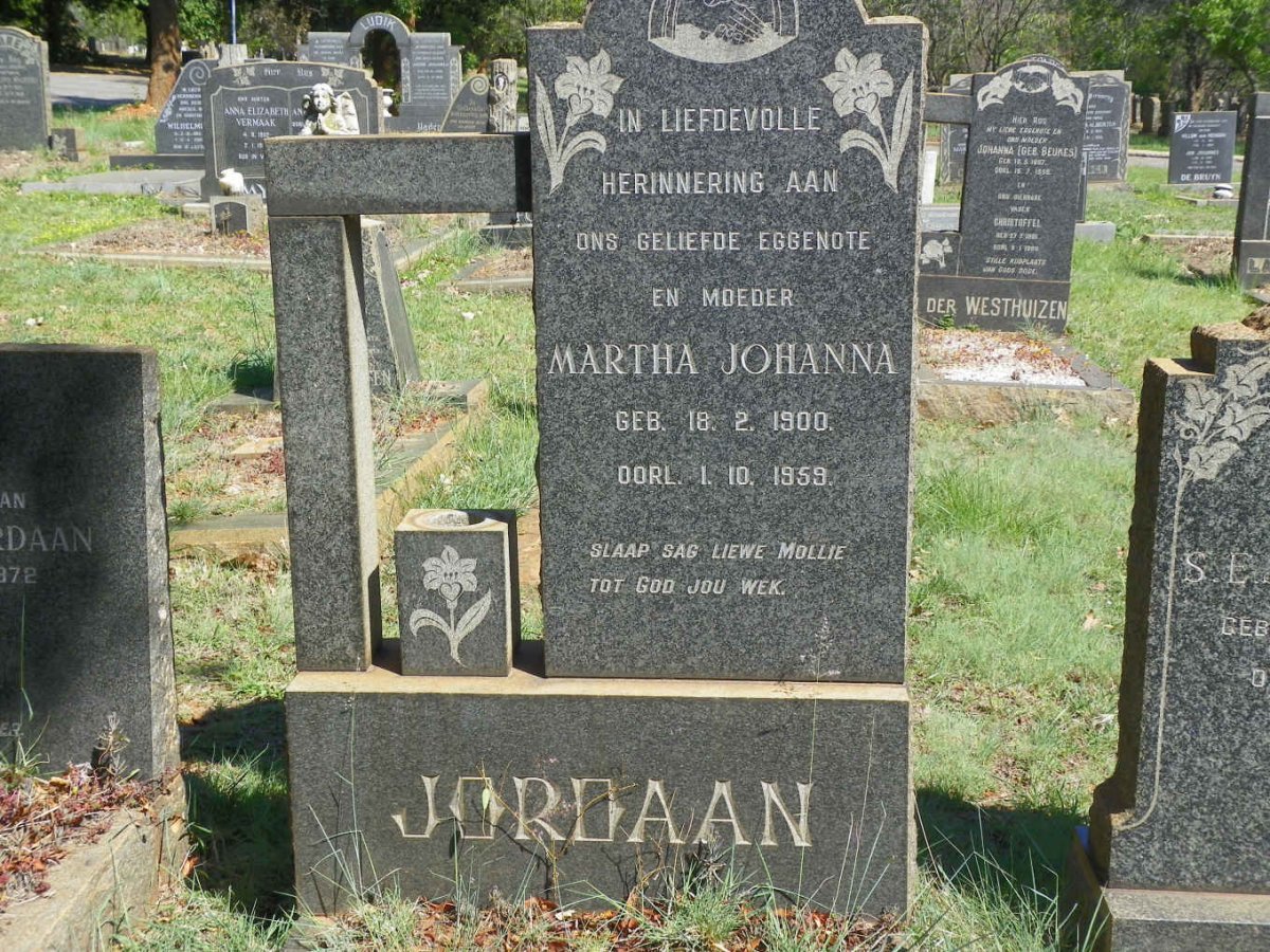 JORDAAN Martha Johanna 1900-1959