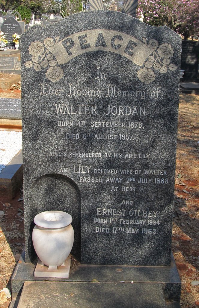 JORDAN Walter 1878-1957 &amp; Lily -1968 :: GILBY Ernest 1894-1963