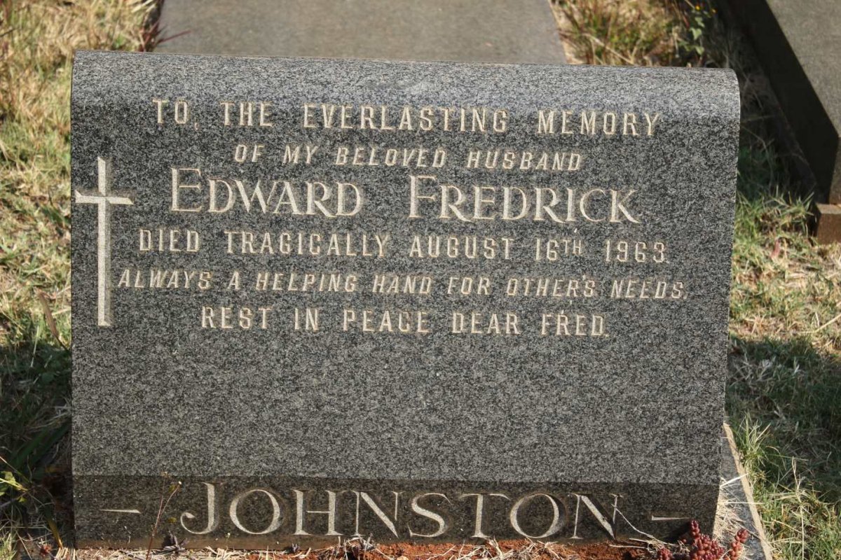 JOHNSTON Edward Fredrick -1963