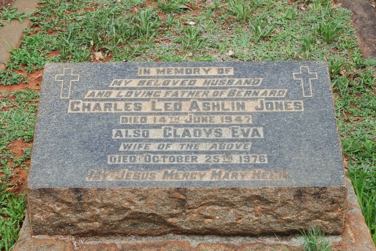 JONES Charles Leo Ashlin -1947 &amp; Gladys Eva -1976