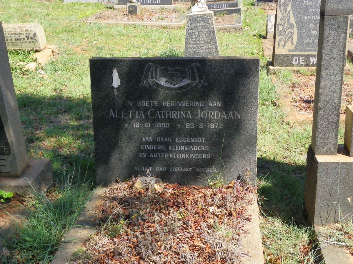 JORDAAN Aletta Cathrina 1899-1972