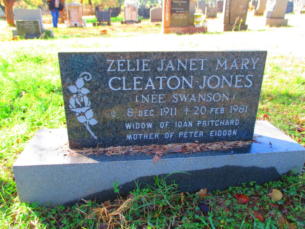JONES Zelie Janet Mary, CLEATON nee SWANSON 1911-1981