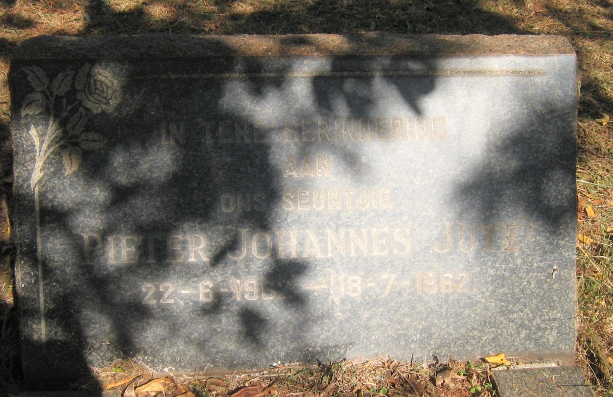 JUTE Pieter Johannes 1962-1962