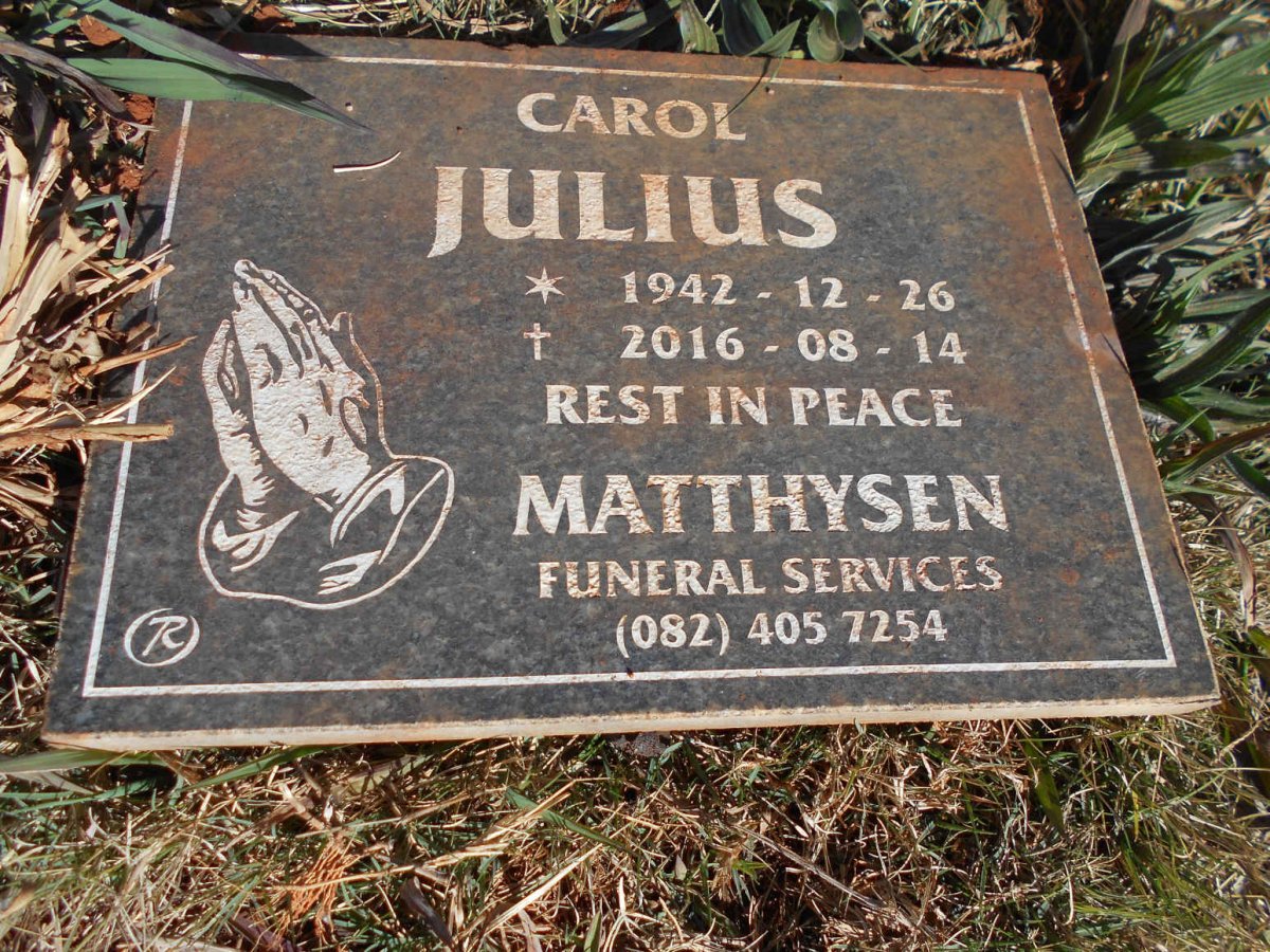 JULIUS Carol 1942-2016