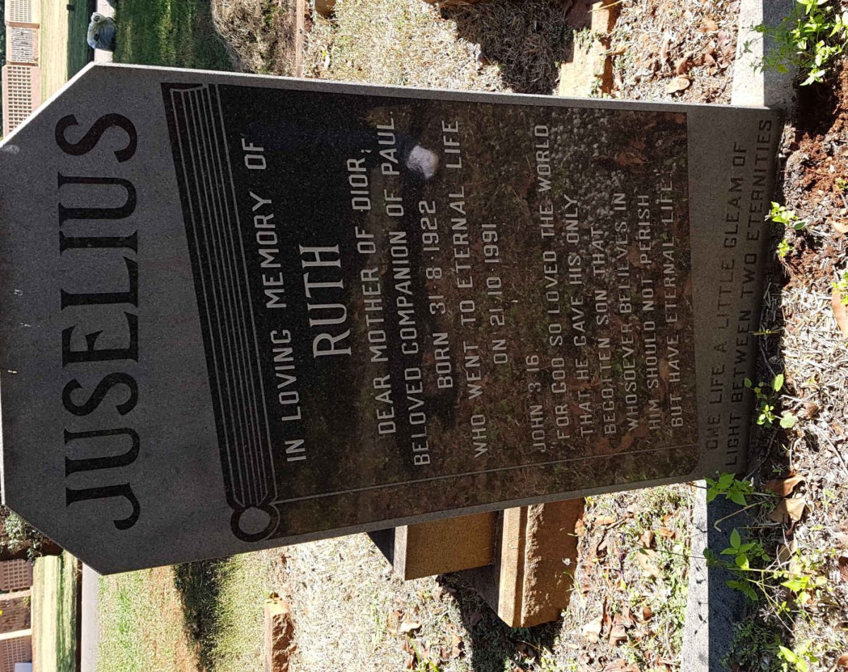 JUSELIUS Ruth 1922-1991