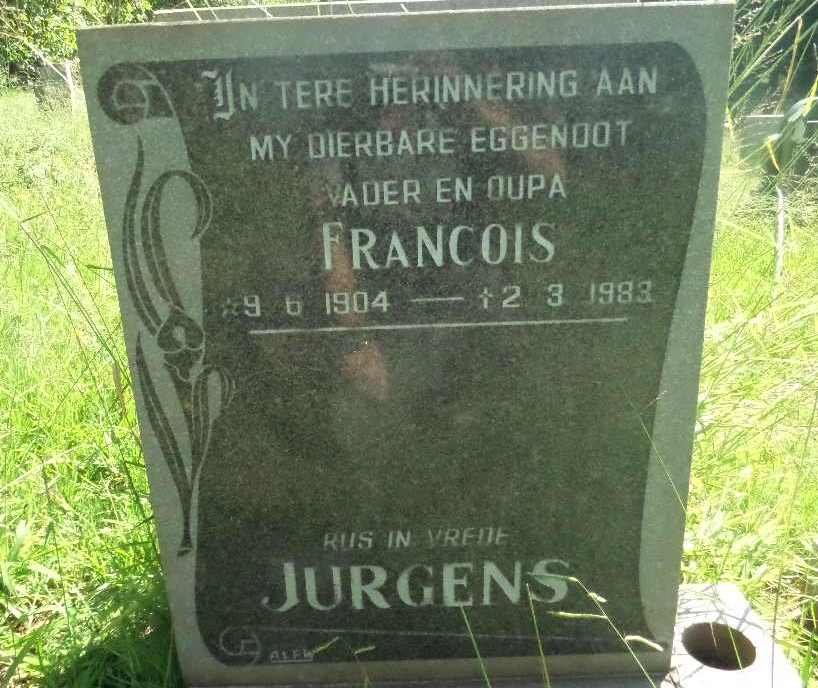 JURGENS Francois 1904-1983