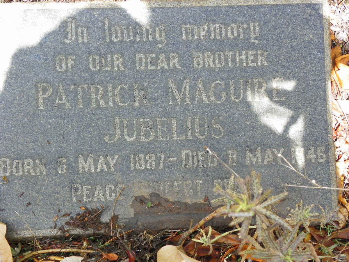 JUBELIUS Patrick Maguire 1887-1946