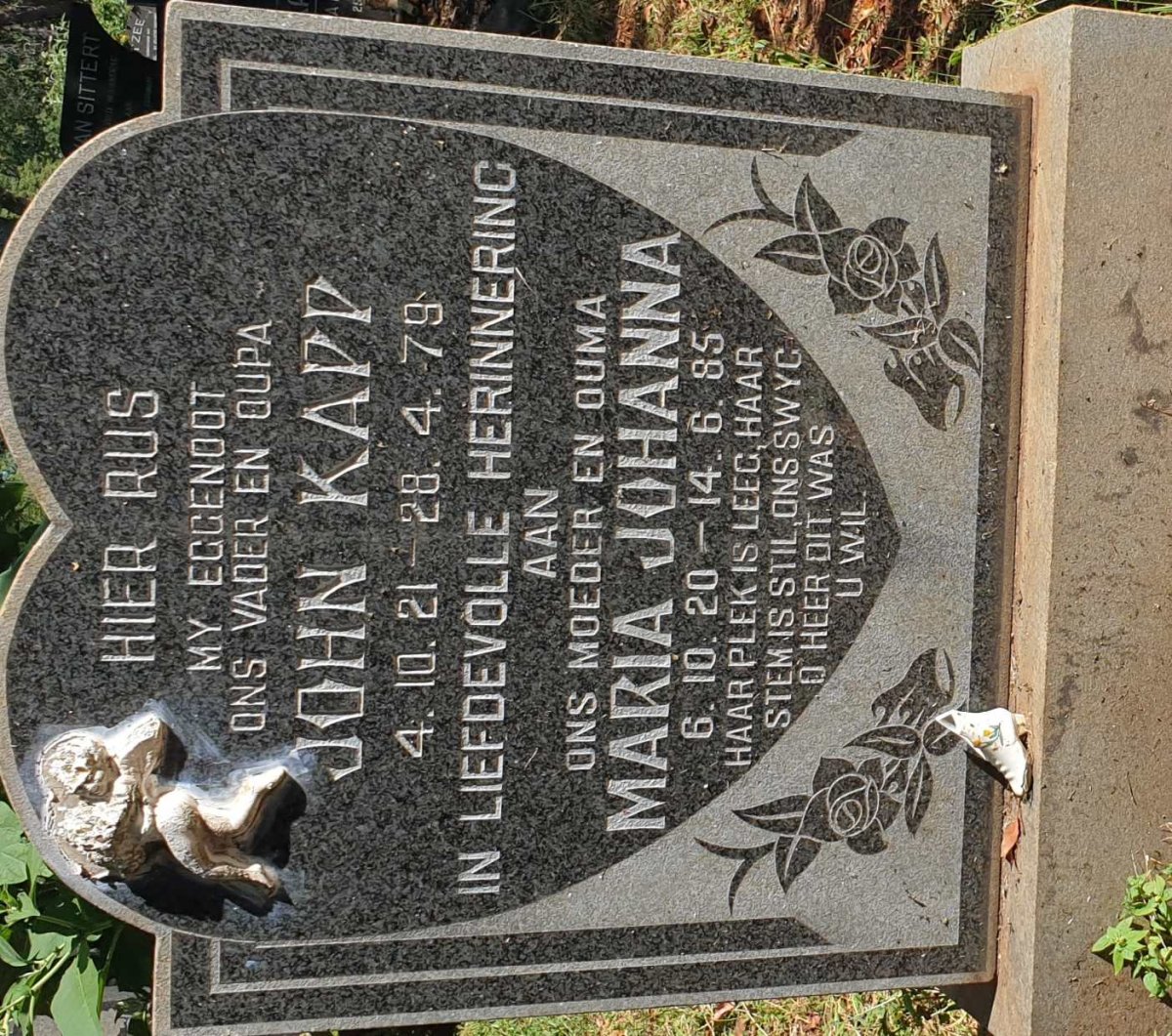KAPP John 1921-1979 &amp; Maria Johanna 1920-1985