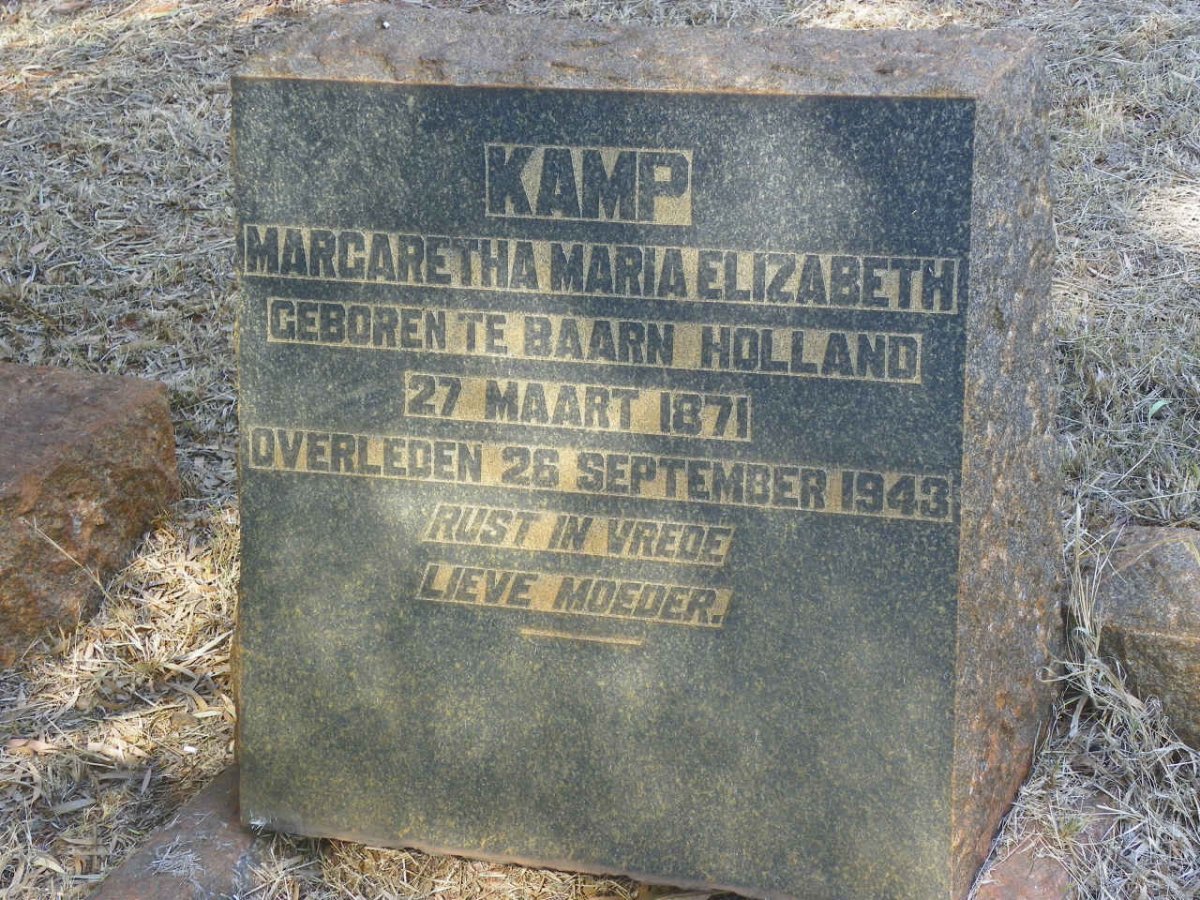 KAMP Margaretha Maria Elizabeth 1871-1943