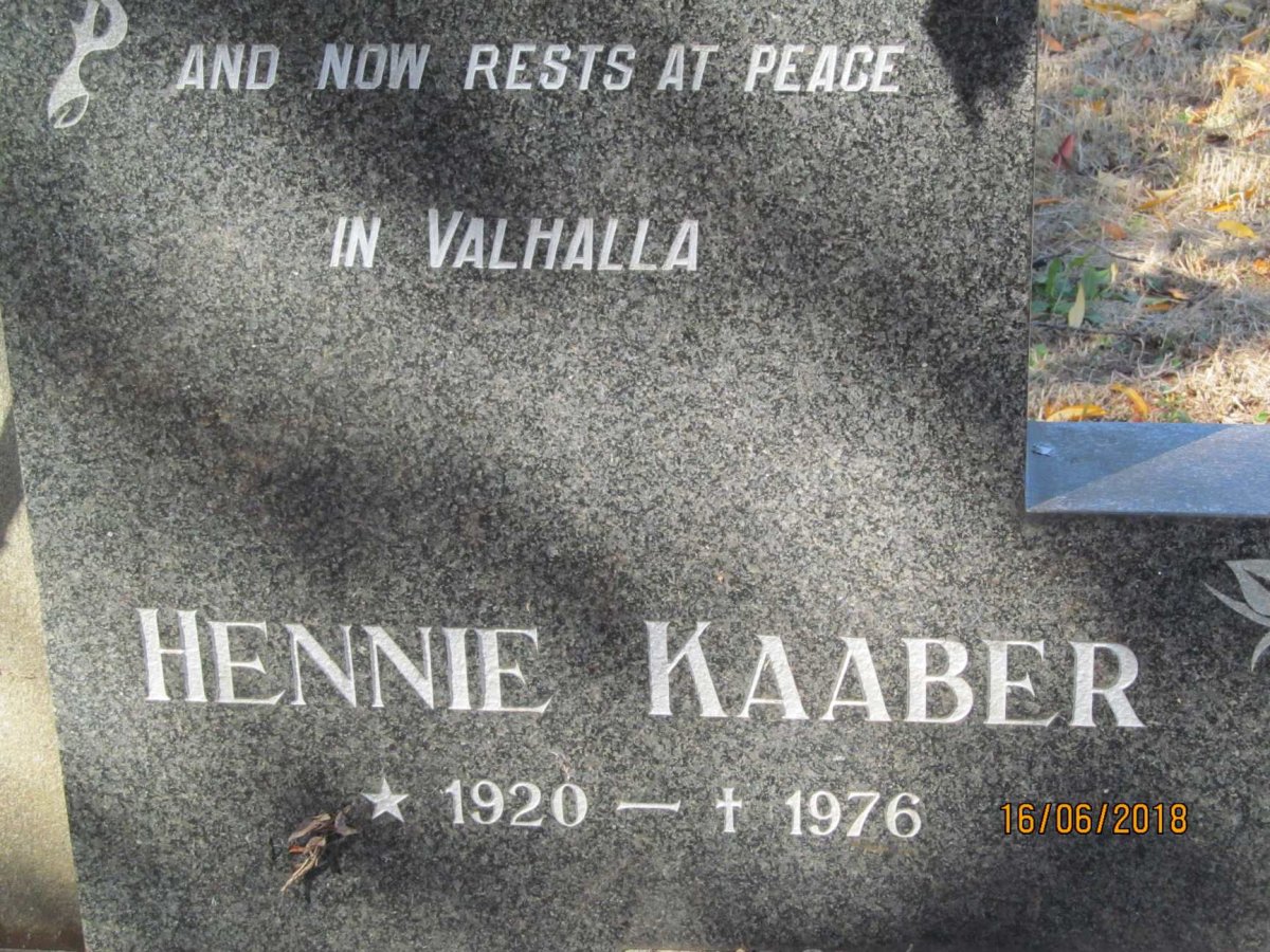 KAABER Hennie 1920-1976