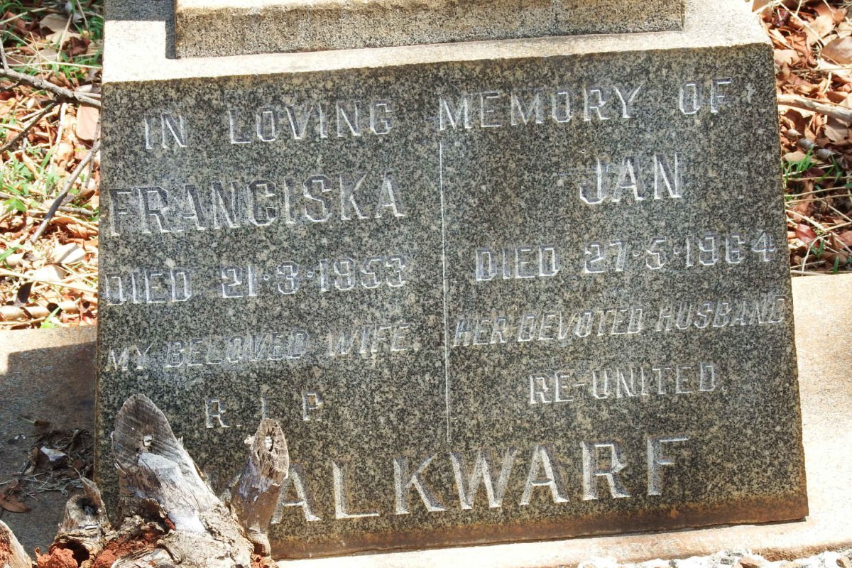 KALKWARF Jan -1964 &amp; Franciska -1953