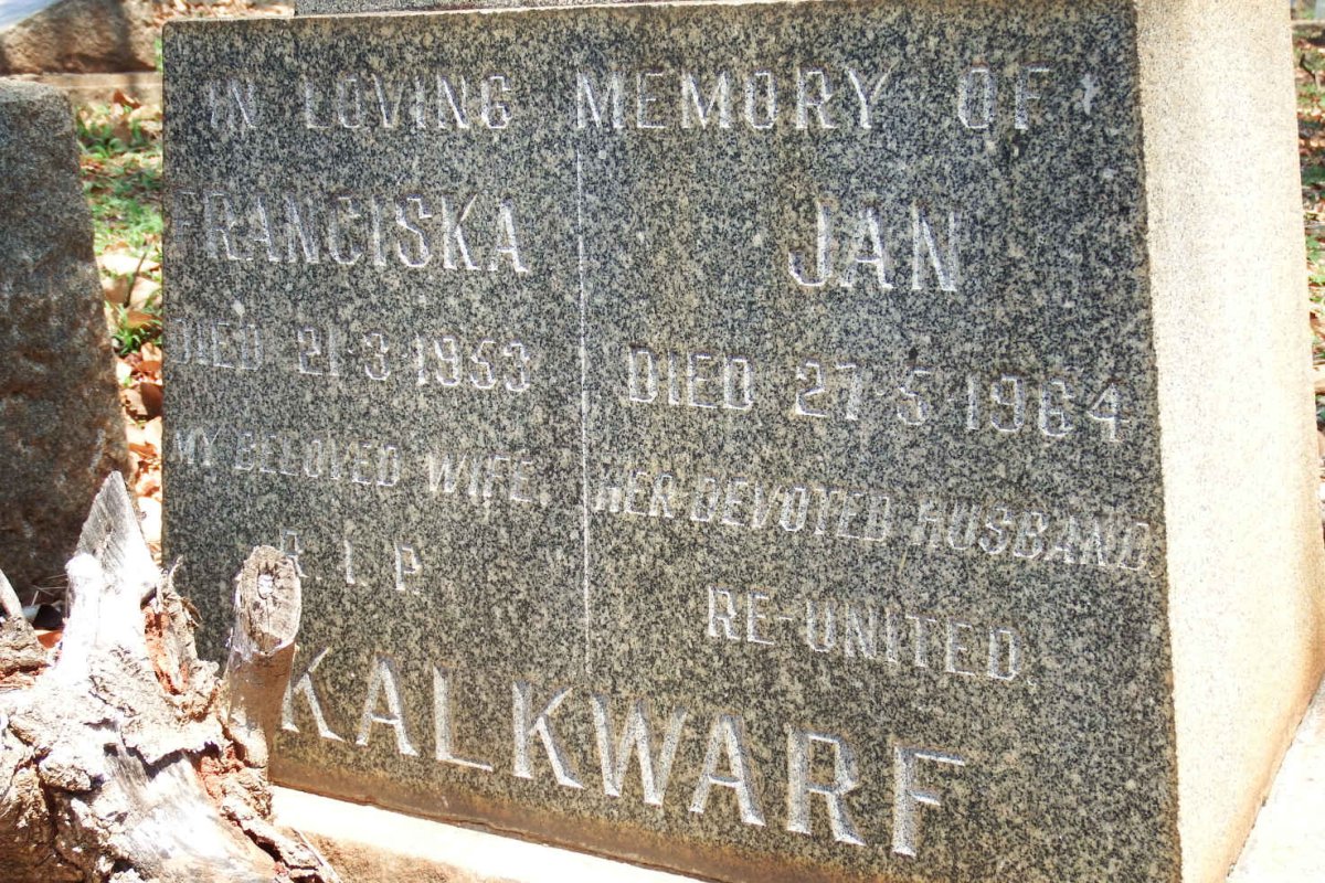 KALKWARF Jan -1964 &amp; Franciska -1953