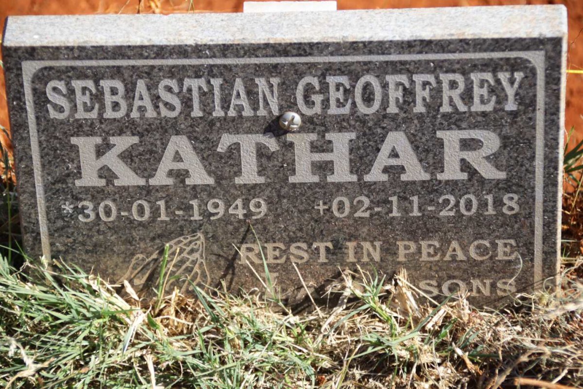 KATHAR Sebastian Geoffrey 1949-2018
