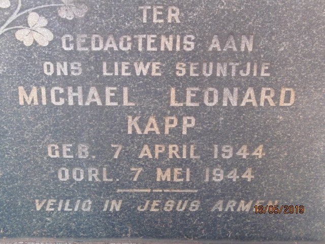 KAPP Michael Leonard 1944-1944