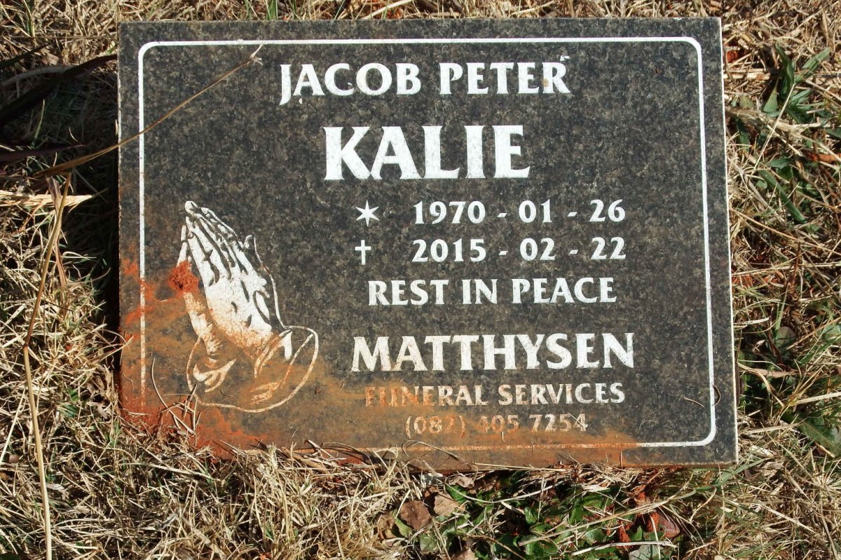 KALIE Jacob Peter 1970-2015