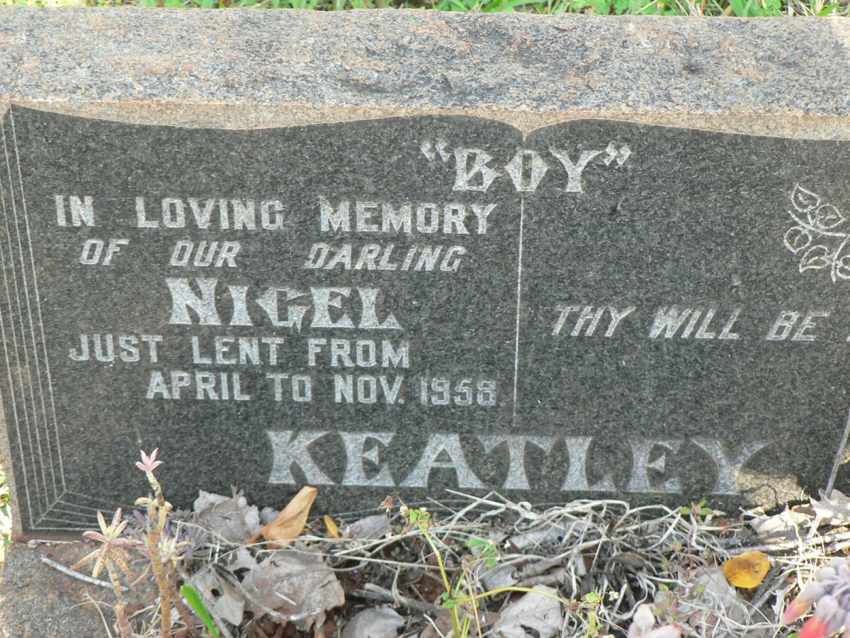 KEATLEY Nigel 1958-1958