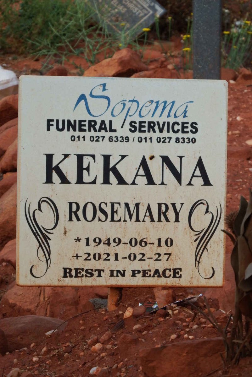 KEKANA Rosemary  1949-2021