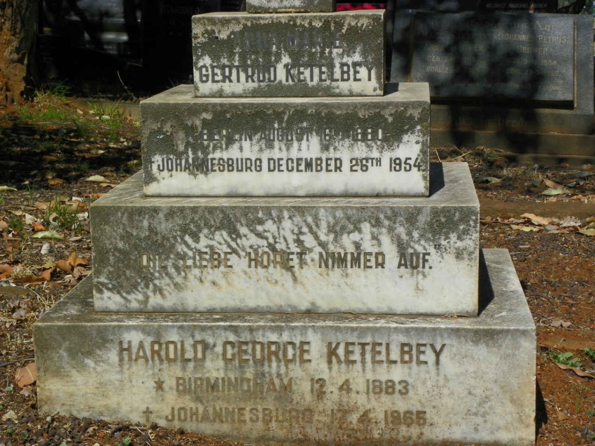 KETELBEY Harold George 1883-1965 &amp; Anna Marie Gertrud 1880-1954