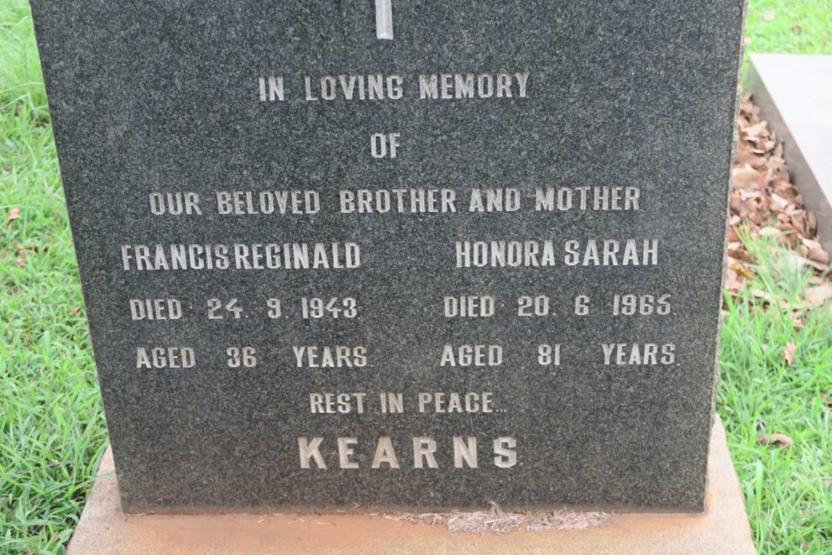 KEARNS Honora Sarah -1965 :: KEARNS Francis Reginald -1943