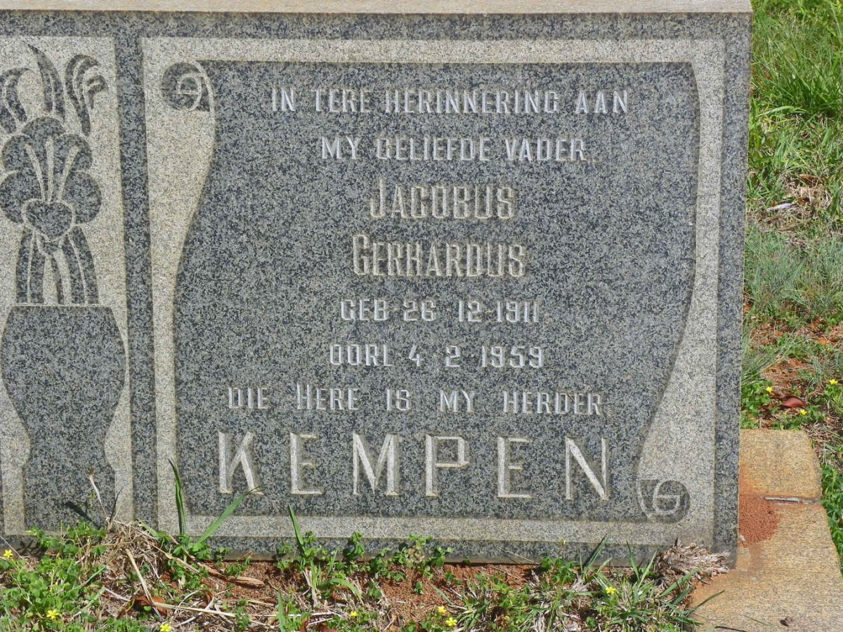 KEMPEN Jacobus Gerhardus 1911-1959