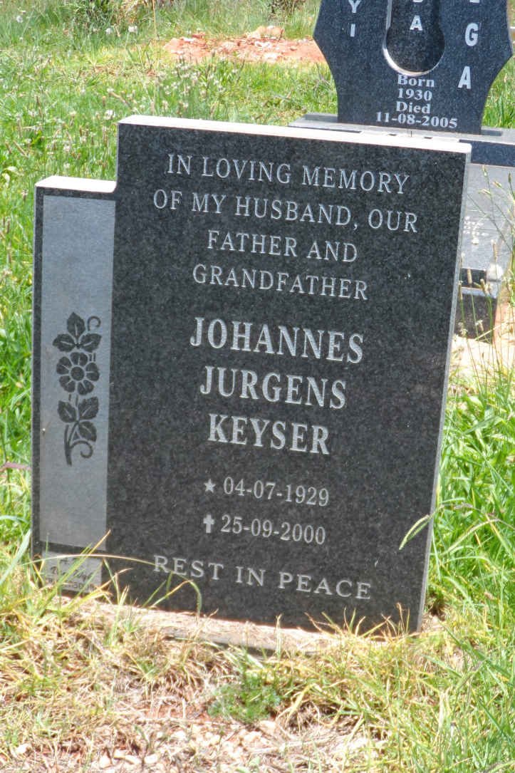 KEYSER Johannes Jurgens 1929-2000
